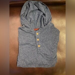 Sonoma Kids Blue Everyday Henley with Wooden Buttons Hoodie, Size 6!!